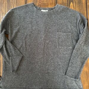 Zenana Outfitters Charcoal Crewneck Sweater & Pant Set